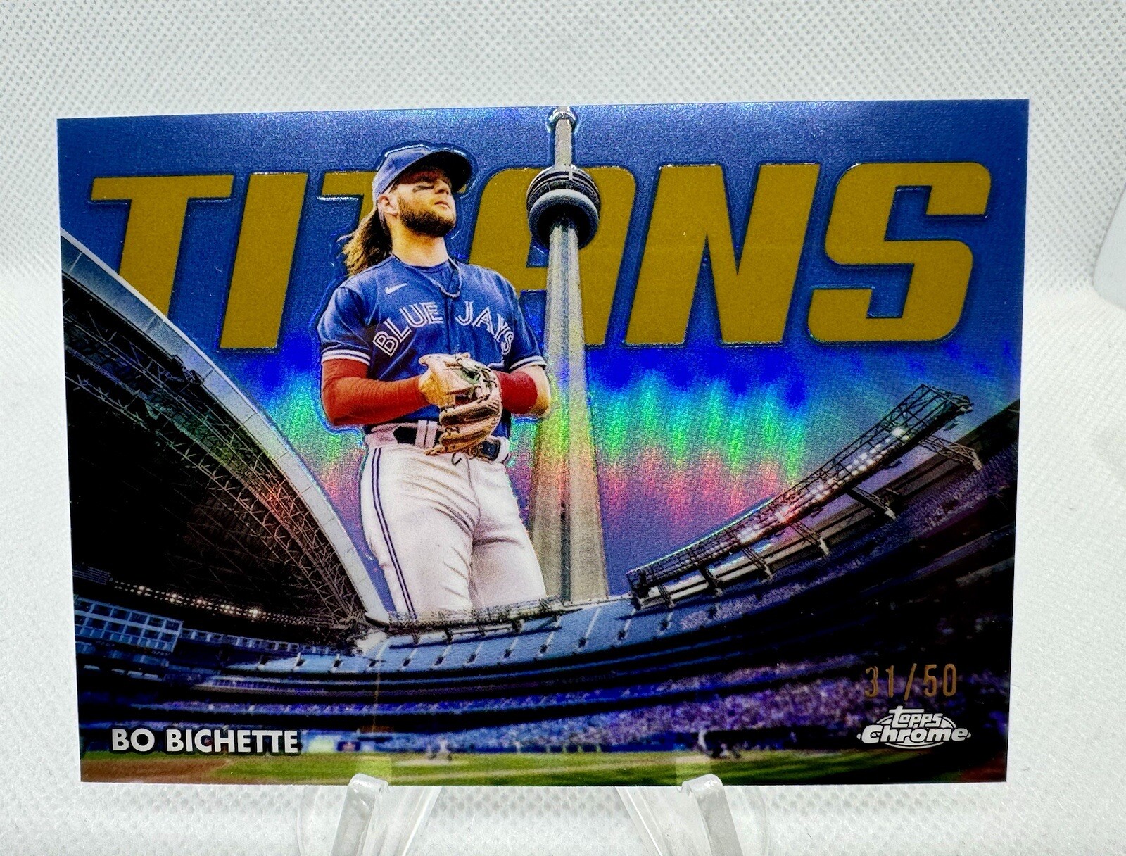 2023 Topps Chrome Titans Bo Bichette GOLD PARALLEL /50  Blue Jays #CT-7 