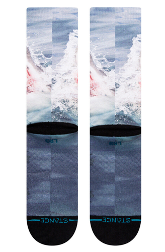 CALCETINES INFORMALES STANCE GREAT WHITE SHARK CREW TALLA LG PARA HOMBRE 9-13 MANDÍBULAS NUEVOS - Imagen 4 de 7
