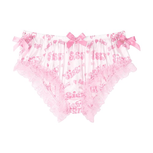 iEFiEL Sissy Panties Höschen Herren Dessous Satin Spitze Bikini Slip Unterwäsche - Bild 29 von 55