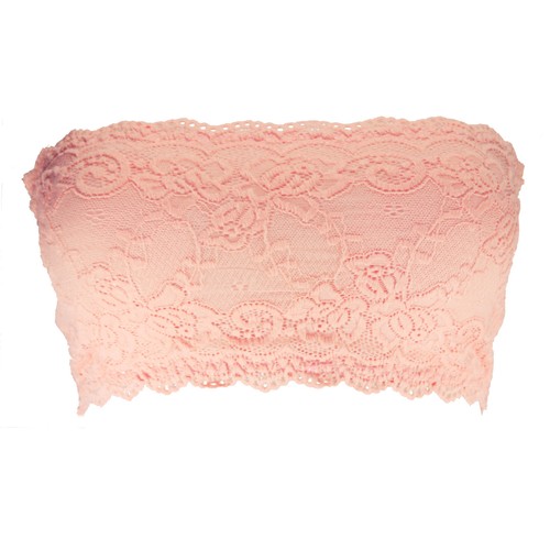 Fashion Womens Seamless Strapless Padded Full Lace Top Bandeau Bra Stretch 6236 - Picture 16 of 25