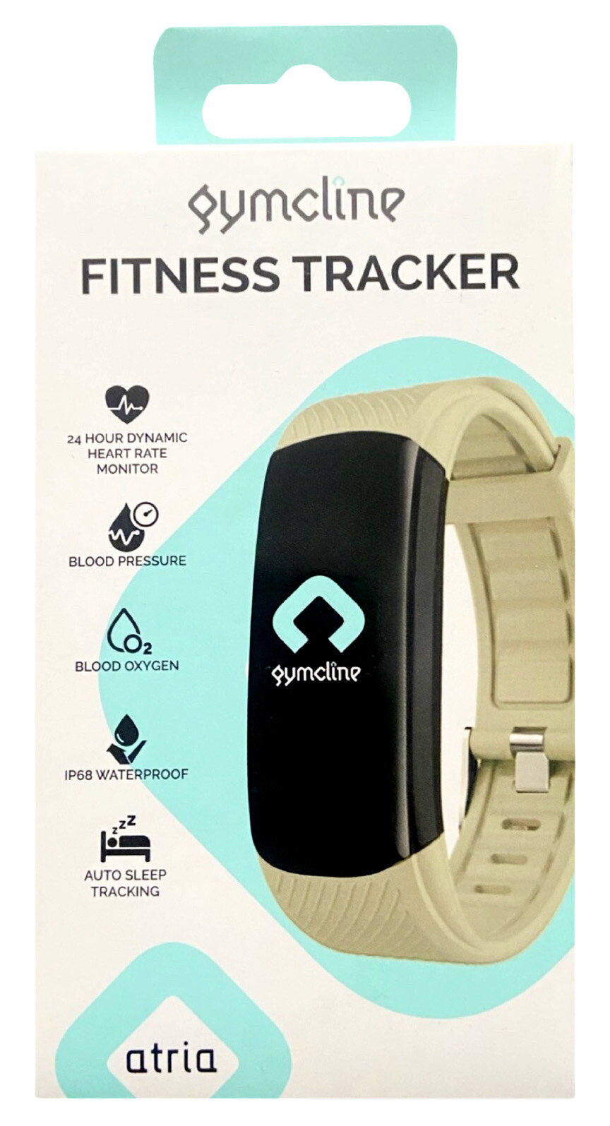 Gymcline Atria Fitness Tracker with 24H Daily Activity Tracking Cream