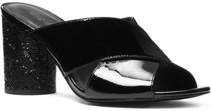 MICHAEL-Michael-Kors-Women-039-s-Cher-Cross-Strap-Mule-Sandal-Size-7-5-Black-Patent