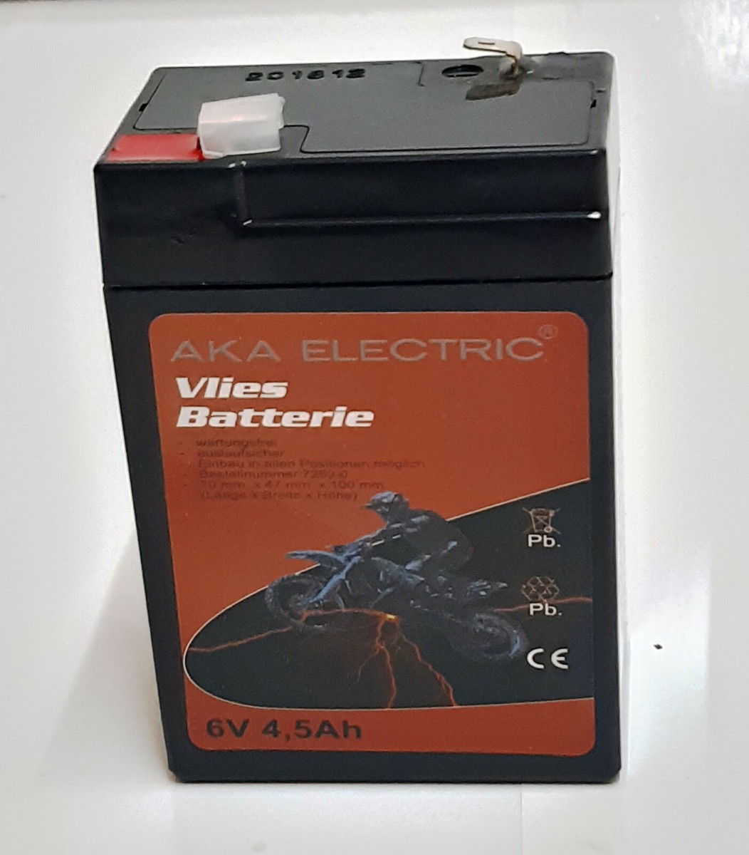 Batterie 6V 12Ah AWS (ohne Säure) - Für Simson S50, S51, S70, S53, S83, SR50, SR80