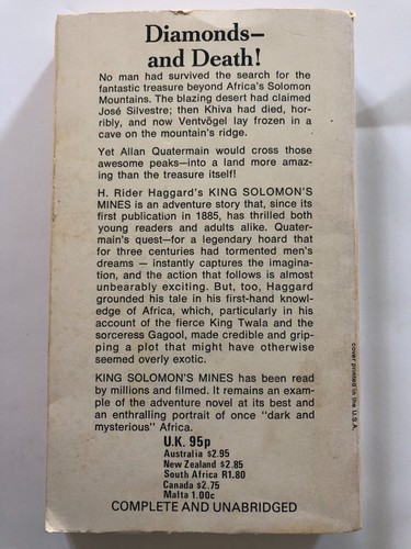 King Solomon's Mines By H. Rider Haggard Vintage Classic Paperback Adventure - Picture 3 of 7