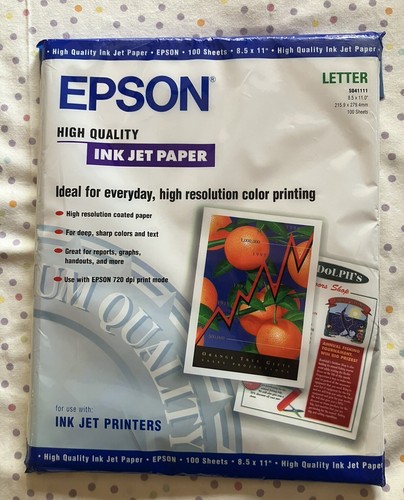 Papel Epson 100 hojas para chorros de tinta tamaño letra - Imagen 1 de 3