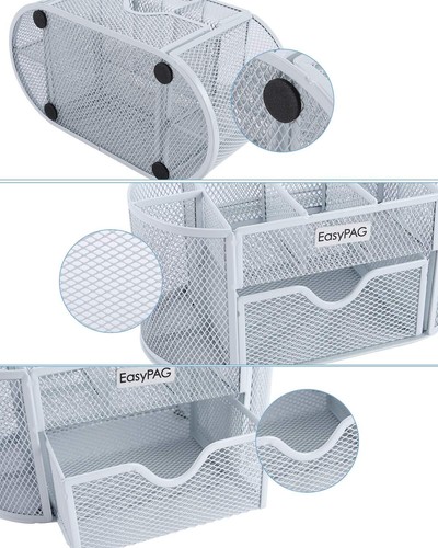 Desk Organizer Mesh Desktop Office Supplies Multi-functional Caddy Pen Holder... - Picture 5 of 6