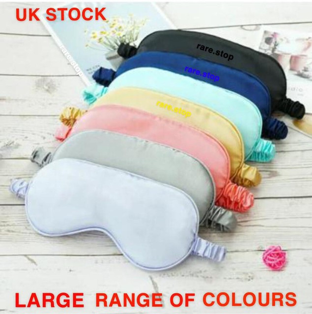 Luxury Pure 100% Silk Satin Silk Eye Mask Soft Filled Blindfold Eyemask UK Luxury Pure 100% Silk Satin Silk Eye Mask Soft Filled Blindfold Eyemask UK