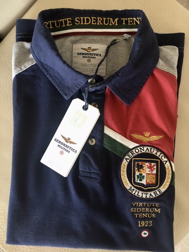 Aeronautica Militare Polo Shirt Air Force Flight In Cotton Size XL - Picture 5 of 7