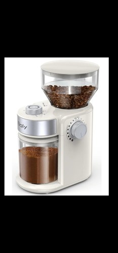BOLY Flat Burr Coffee Grinder, Black in Color / New
