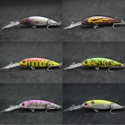 Jerkbait Fishing Lure 3 inch 1/8 oz Minnow Tight Wobble Slow Floating M514 - Picture 6 of 121