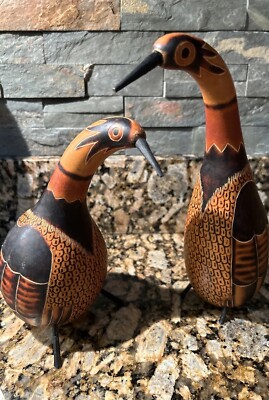 Handmade Ornamental Birds Handmade Peruvian Folk Art Gourd With