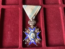 Order of St. Sava, 3rd type, Chevalier’s breast badge, Bishop with Green Robes