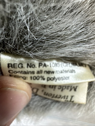 Vintage Little Folk Teddy Bear 19" England Tags Jointed 1982 Plush Stain On Head - Picture 12 of 12