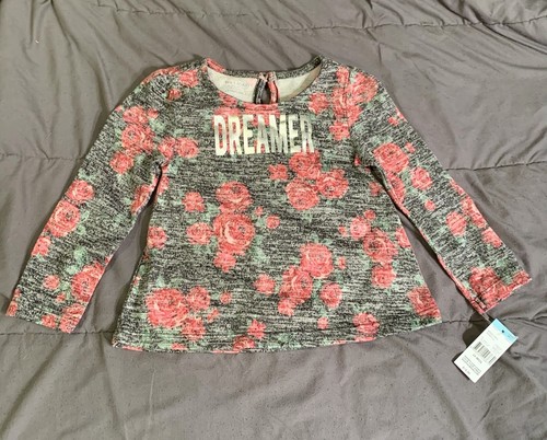 NEW “Dreamer” Long Sleeve Rose Print Shirt 24 Months NWT - Picture 2 of 4