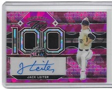 JACK LEITER 2022 Leaf Metal TOP 100 MASTERPIECE RC Refractor Auto Autograph 1/1