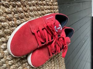 Supra TK Low Stacks Skate Shoe Mens Red Suede//Canvas 9.5