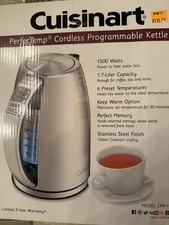Cuisinart CPK-17 PerfecTemp 1.7 Liter Stainless Steel Cordless Electric kettle,