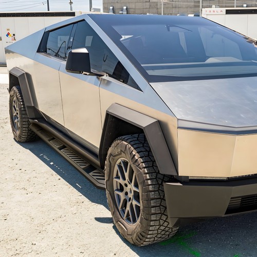 Fits for Tesla Cybertruck 2024-2026 Side Steps Running Boards Nerf Bars Black - Picture 11 of 14