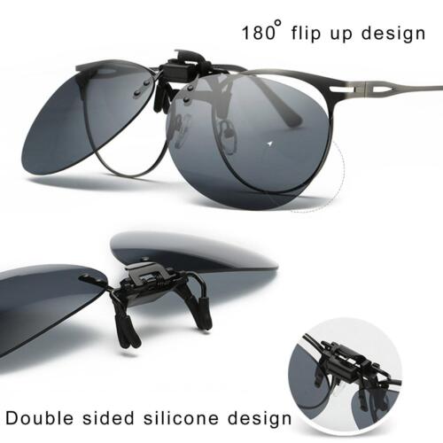 Clip-On Gläser Sonnenbrille Fahren Flip-Up polarisiert Outdoor Angeln Spiegel Z9O0 - Bild 3 von 15
