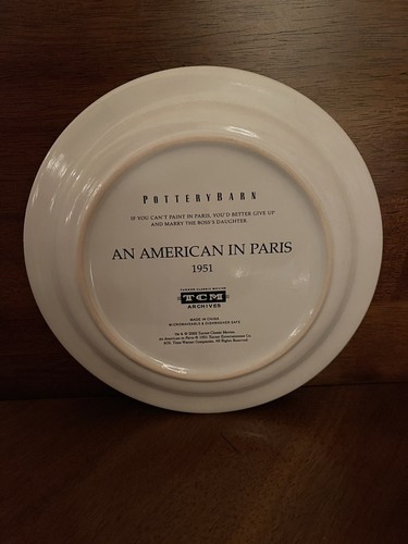 Pottery Barn Set of 4 Turner Classic Movies Archives 8" Plates and Metal Case - Picture 10 of 10