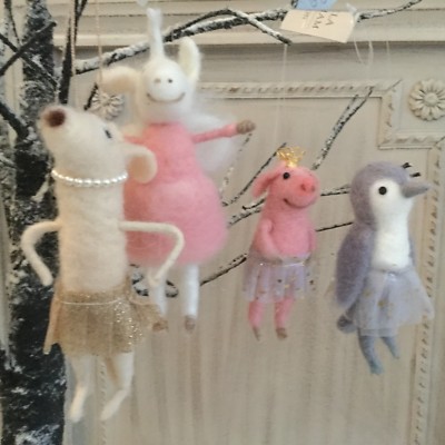 Weihnachtsfeier Zeit Tier Gisela Graham Wolldekoration Gisela Graham Alan Schwein