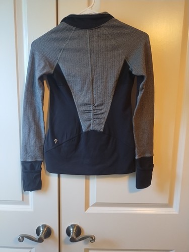 Ivivva Speed Seeker Herringbone 1/4 Zip Pullover Gray Black Size 10 Lululemon - Picture 5 of 6