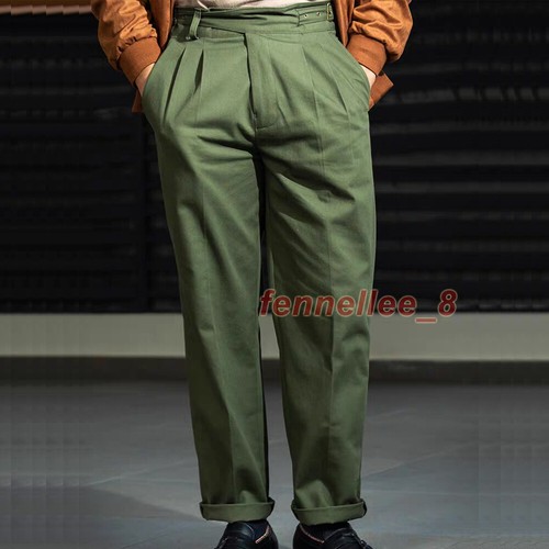 Men's Gurkha Pants Loose Straight Pants Casual Trousers Work Pants Green 03243 - Bild 7 von 8