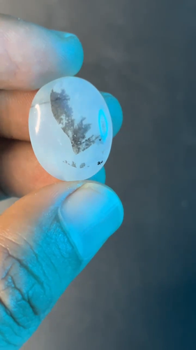 17.70 Ct Natural Dendritic Agate Cabochon For Ring, Loose Gemstone Dendrit Agate - Video 1 of 1