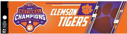 Pegatina de parachoques de campeones nacionales Clemson Tigers 2018 11"" x 3"" Calcomanía universitaria - Imagen 3 de 3