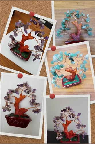 Tree Of Life Statue -  Feng Shui Tree - Purple Leaves - Picture 1 of 7