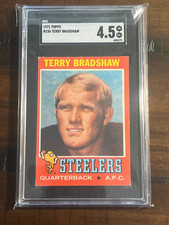 1971 Topps #156 Terry Bradshaw RC Pittsburgh Steelers SGC 4.5 Rookie Clean Nice!