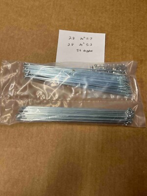 Schwinn Stingray Bicycle 28 Front S-7 and 28 Rear S-2 Spokes Set & 56 Nipples
