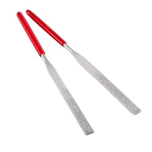 Lima per aghi in acciaio 3X140 mm strumento di finitura lima per aghi piatti con manici in plastica - Foto 4 di 12