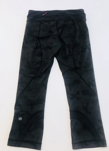 Lululemon Run Inspire Crops Sz 4 Black 