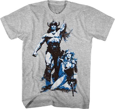 Conan The Barbarian Classic Movie Face Drawings Adult T Shirt