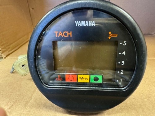 Yamaha Digital TACH Tachometer Round Gauge Used Free USA Shipping