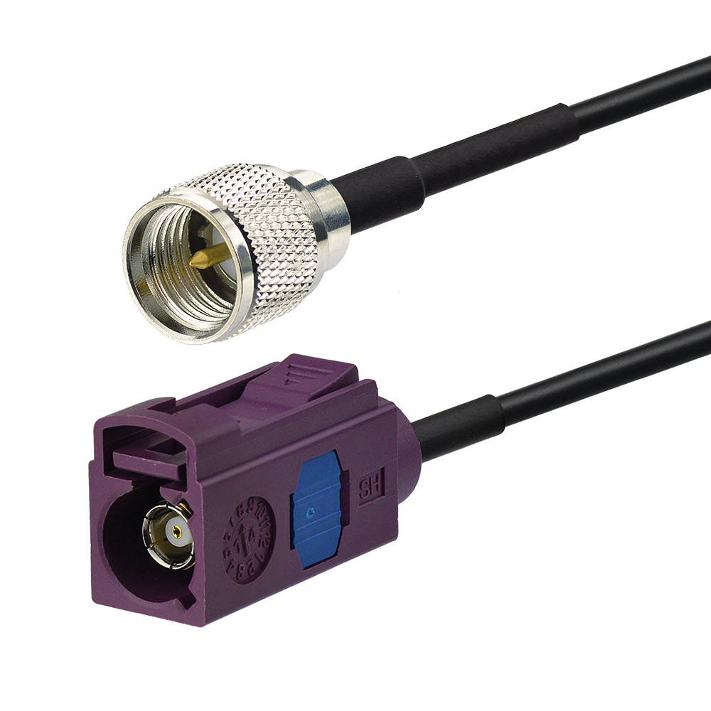 Antenna Extension cable Fakra Jack female D to MINI UHF pigtail cable for GSM-image