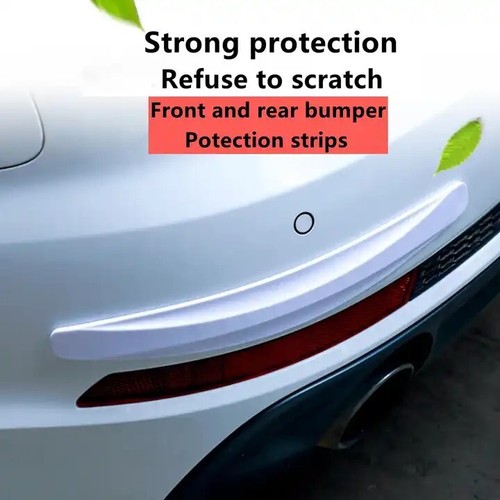 WHITE ANTI-COLLISION/SCRATCH CORNER GUARD STRIP FOR CAR BUMPERS, DOORS & BOOT x2 - Picture 4 of 8