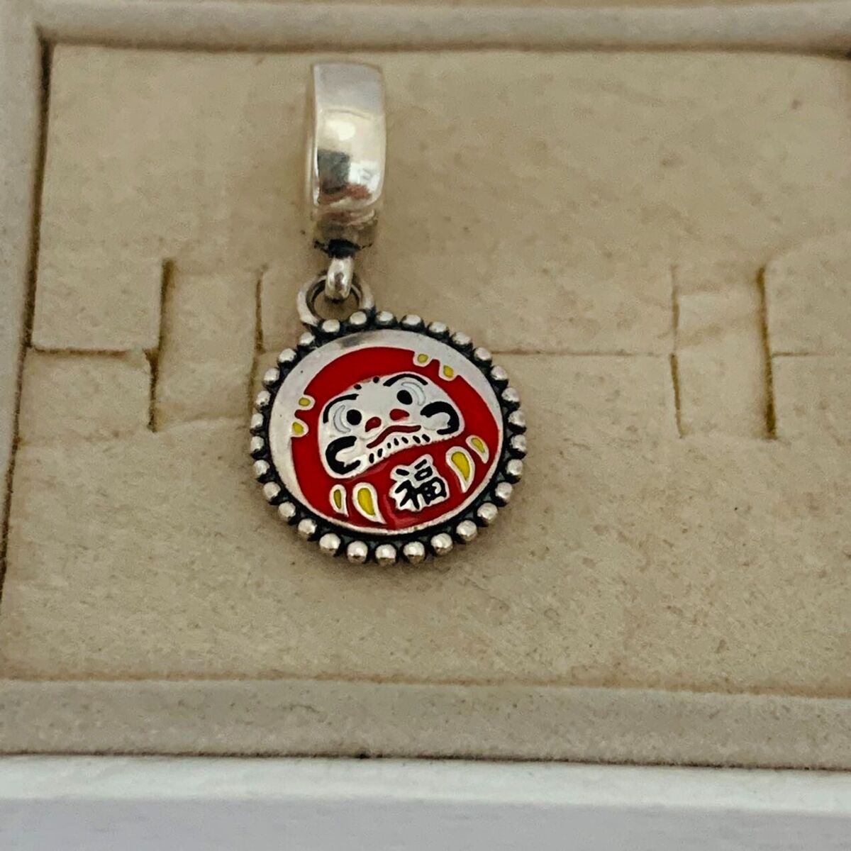 Red Daruma Charm - Etsy