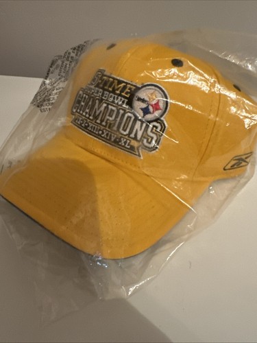 Pittburgh Steelers Five 5 veces Campeones del Super Bowl NFL Gorra Reebok Gorra Amarilla - Imagen 3 de 6
