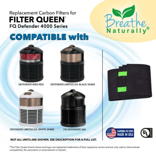 Replacement Carbon Filters For Filter Queen Defender 4000 Series Air Purifiers - Picture 2 of 11