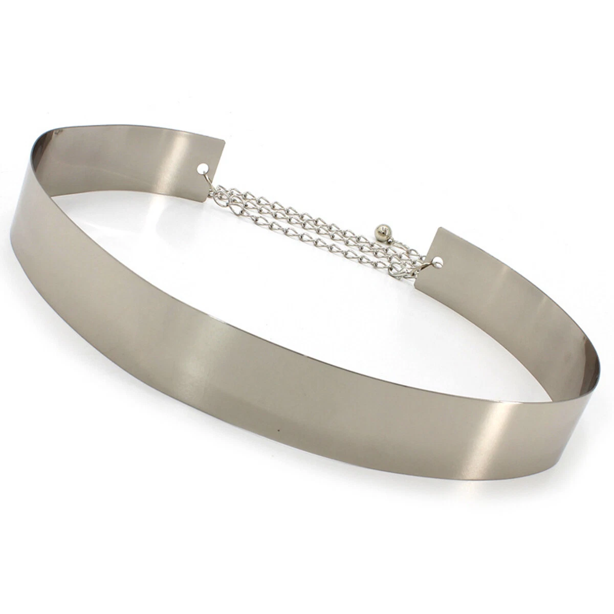Silver metal shop plated belt