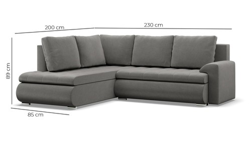 Ecksofa mit Schlaffunktion, 2 Bettkasten, Ottomane Links/Rechts FORESTA - Bild 6 von 122