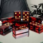 Exclusive Handmade Epoxy Resin Dominoes with Case, Domino Game Set, Family Game