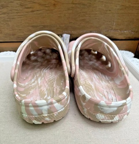 Crocs Classic Marbled Clog Womens 11 Mens 9 Chai/Pink Rose 206867-2YA - Picture 4 of 7