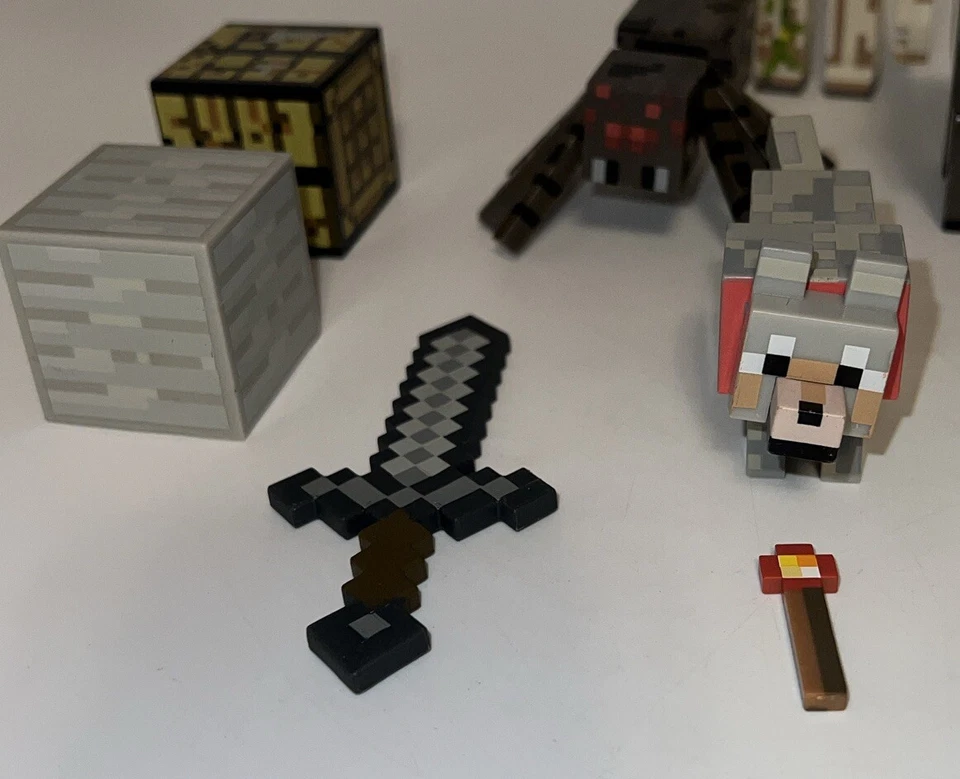 Lote de figuras mixtas Mojang Jazwares Minecraft - Golem, cerdo, oveja y más Foto 4 de 4