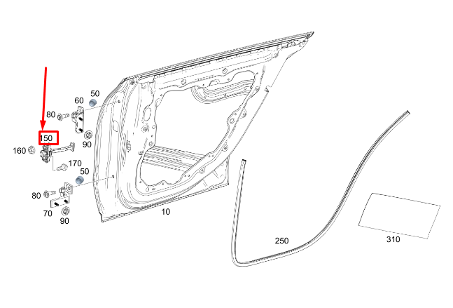 MERCEDES-BENZ CLA C118 Hecktürschloss A1187301500
