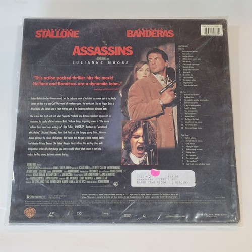 Assassins Laserdisc Sylvester Stallone Antonio Banderas Julianna Moore 2 Disc LD - Picture 2 of 9