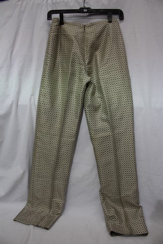ETCETERA 100% Silk Brown & Ivory "Square Block" Womens Pant Suit Size 0-B102 - Picture 8 of 9