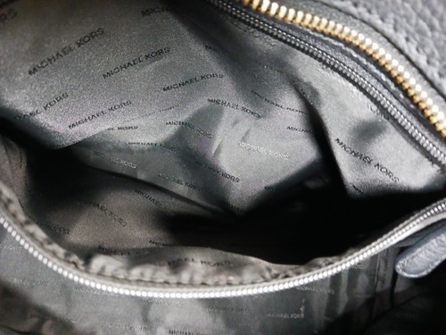 Michael Kors Pebbled Leather Medium Satchel Black - Picture 20 of 24